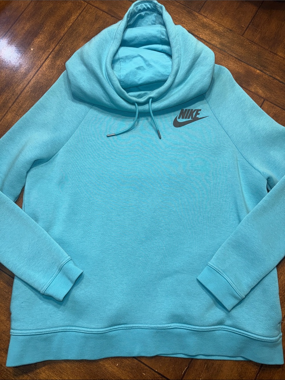 Nike Aqua Blue Turtleneck Pull-Over Sweatshirt